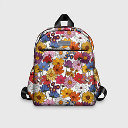 Детский рюкзак Полевые Цветы на белом фоне