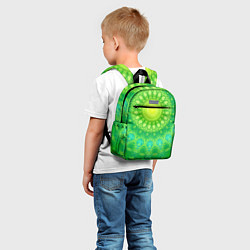 Детский рюкзак Желто-зеленая мандала, цвет: 3D-принт — фото 2