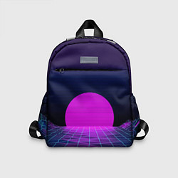 Детский рюкзак Закат розового солнца Vaporwave Психоделика, цвет: 3D-принт