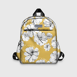Детский рюкзак Цветы Цветочно-Жёлтый, цвет: 3D-принт