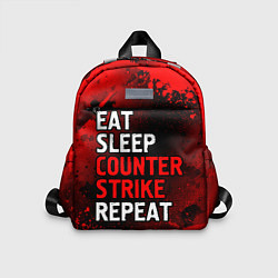 Детский рюкзак Eat Sleep Counter Strike Repeat Брызги, цвет: 3D-принт