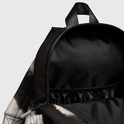 Детский рюкзак Коричневый принт тай-дай полосы, цвет: 3D-принт — фото 2
