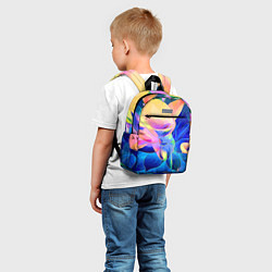 Детский рюкзак Цветочный красочный паттерн, цвет: 3D-принт — фото 2
