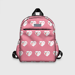 Детский рюкзак Орнамент сердце кот