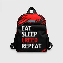 Детский рюкзак Eat Sleep Creed Repeat - Краски, цвет: 3D-принт