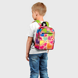 Детский рюкзак ЛЮБОВНЫЕ СЕРДЕЧКИ LOVE HEARTS, цвет: 3D-принт — фото 2