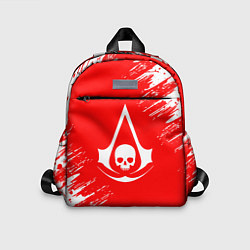 Детский рюкзак Assassins creed череп красные брызги, цвет: 3D-принт