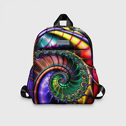 Детский рюкзак Красочная фрактальная спираль Colorful fractal spi, цвет: 3D-принт