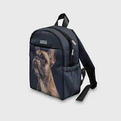 Детский рюкзак Голова французского бульдога, цвет: 3D-принт — фото 2