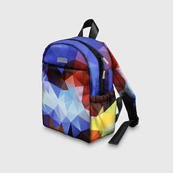 Детский рюкзак Абстрактный цветной узор из треугольников Abstract, цвет: 3D-принт — фото 2