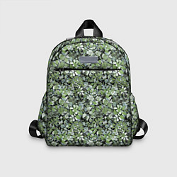 Детский рюкзак Летний лесной камуфляж в зеленых тонах, цвет: 3D-принт