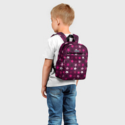 Детский рюкзак Бордовые звезды, цвет: 3D-принт — фото 2