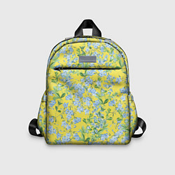 Детский рюкзак Цветы Незабудки На Жёлтом Фоне, цвет: 3D-принт