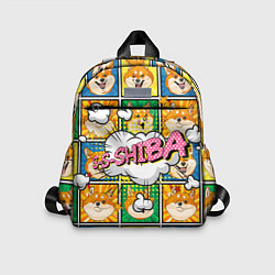 Детский рюкзак Pop art shiba inu, цвет: 3D-принт