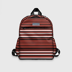 Детский рюкзак БОРДОВЫЙ В ПОЛОСКУ, цвет: 3D-принт