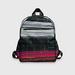 Детский рюкзак Цветная мозаика colored mosaic lines, цвет: 3D-принт