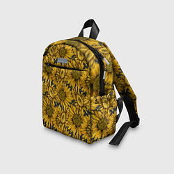 Детский рюкзак Цветы Подсолнечники, цвет: 3D-принт — фото 2