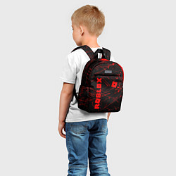 Детский рюкзак ROBLOX красный логотип, цвет: 3D-принт — фото 2