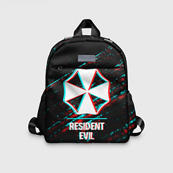 Детский рюкзак Resident Evil в стиле Glitch Баги Графики на темно, цвет: 3D-принт