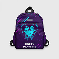 Детский рюкзак Символ Poppy Playtime в неоновых цветах на темном, цвет: 3D-принт