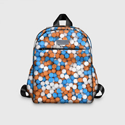 Детский рюкзак Глянцевые Разноцветные Шарики, цвет: 3D-принт