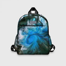 Детский рюкзак Неоновые краски - Синий, цвет: 3D-принт