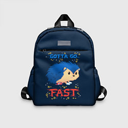 Детский рюкзак Little Sonic gotta go fast, цвет: 3D-принт