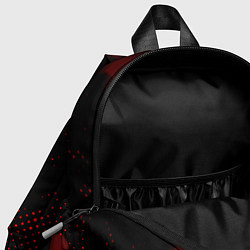 Детский рюкзак Символ Rust и краска вокруг на темном фоне, цвет: 3D-принт — фото 2