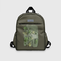 Детский рюкзак Нежные акварельные листья, цвет: 3D-принт