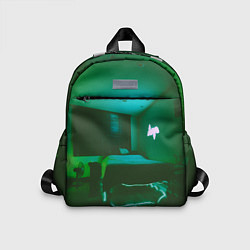 Детский рюкзак Неоновая спальня - Зелёный, цвет: 3D-принт