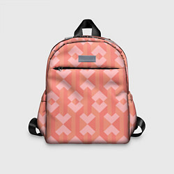 Детский рюкзак Геометрический узор розового цвета geometric pink, цвет: 3D-принт