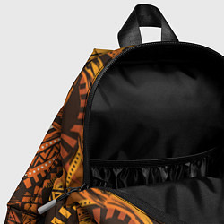 Детский рюкзак Африканский Лев Морда Льва с узорами Мандала, цвет: 3D-принт — фото 2