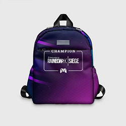 Детский рюкзак Rainbow Six Gaming Champion: рамка с лого и джойст, цвет: 3D-принт