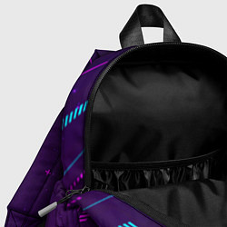 Детский рюкзак Символ Apex Legends в неоновых цветах на темном фо, цвет: 3D-принт — фото 2