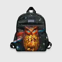 Детский рюкзак Космический взгляд совы, цвет: 3D-принт