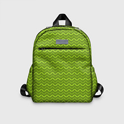 Детский рюкзак Зеленые светлые и темные волнистые полосы