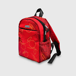 Детский рюкзак Неоновые фонарики на поверхности - Красный, цвет: 3D-принт — фото 2