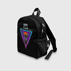 Детский рюкзак Неоновый Олень Иероглифы, цвет: 3D-принт — фото 2