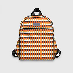 Детский рюкзак Треугольники на оранжевом фоне, цвет: 3D-принт