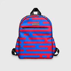 Детский рюкзак Красно-синие полосы, цвет: 3D-принт