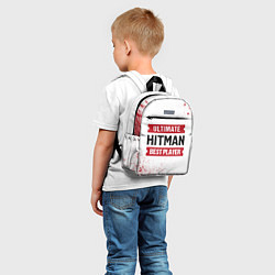 Детский рюкзак Hitman: красные таблички Best Player и Ultimate, цвет: 3D-принт — фото 2