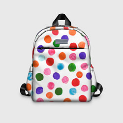 Детский рюкзак Веселые акварельные кружочки, цвет: 3D-принт