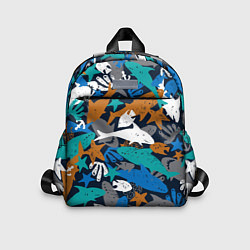 Детский рюкзак Акула и другие обитатели океана, цвет: 3D-принт