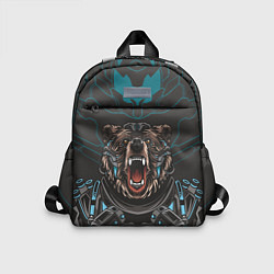 Детский рюкзак Кибер медведь, цвет: 3D-принт