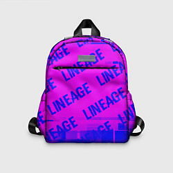 Детский рюкзак Lineage glitch text effect: паттерн, цвет: 3D-принт