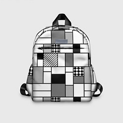 Детский рюкзак Черно белый геометрический скандинавский узор