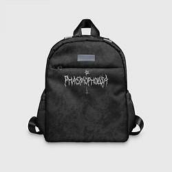 Детский рюкзак Phasmophobia пентаграмма и крест на сером фоне, цвет: 3D-принт