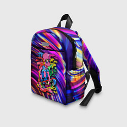 Детский рюкзак Скейтбордист Барт Симпсон на фоне разноцветных кля, цвет: 3D-принт — фото 2