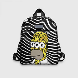 Детский рюкзак Трёхглазый Гомер Симпсон - шутка, цвет: 3D-принт