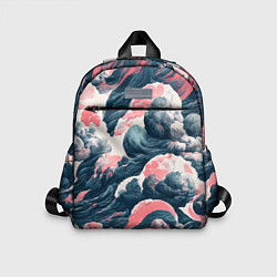 Детский рюкзак Красные облачные узоры, цвет: 3D-принт
